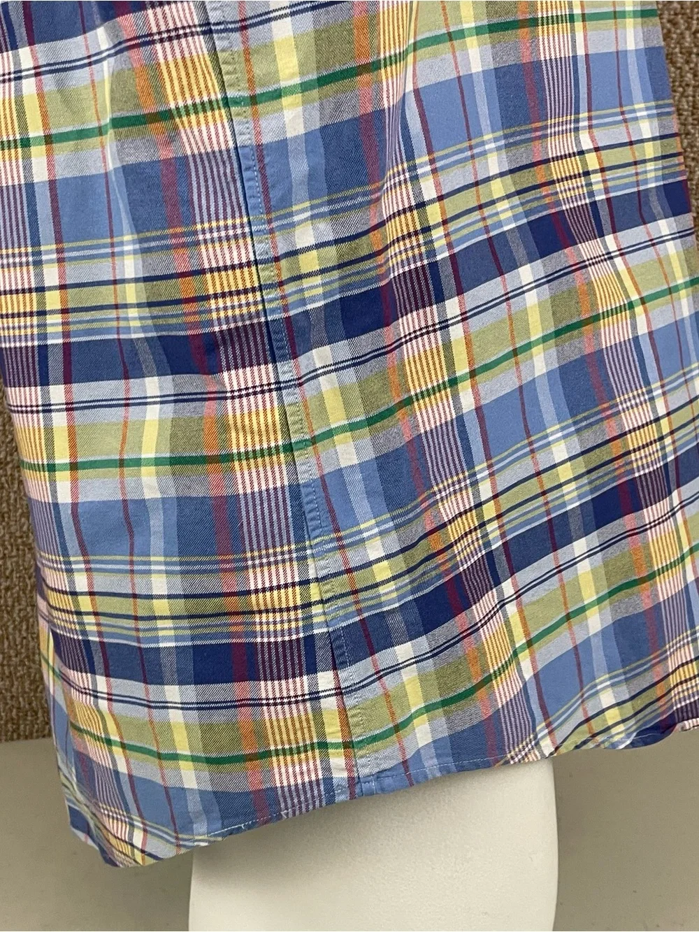 Polo Ralph Lauren Oxford Shirt Men’s XL Plaid Button Down Flesh Pony 304